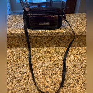 Brighton Julian Organizer Small Shoulder Bag Crossbody Black Leather Purse